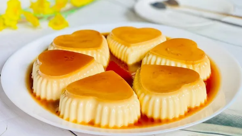 cách làm bánh flan với 5 quả trứng