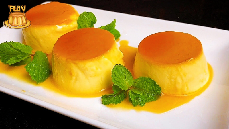 cách làm bánh flan với 4 quả trứng gà